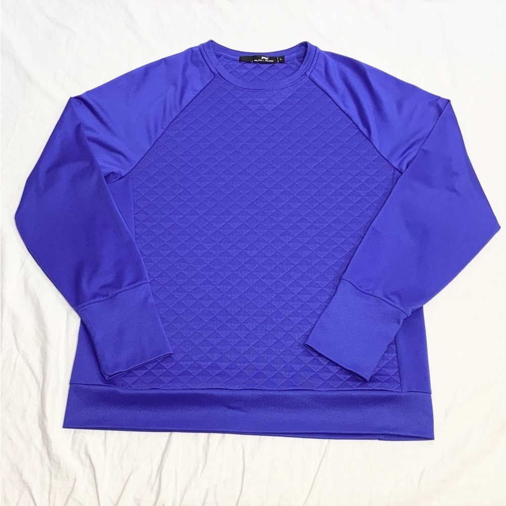 RLX Ralph Lauren Quilted Golf Pullover Royal Blue Size Large